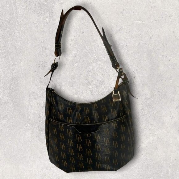 Dooney Bourke 1975 Signature East West Collins Handbag Purse Brown Leather Bag - Picture 4 of 14